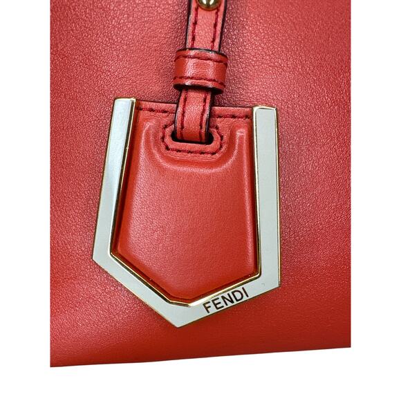 Fendi Red Leather Mini 2jours Tote - Picture 6 of 11